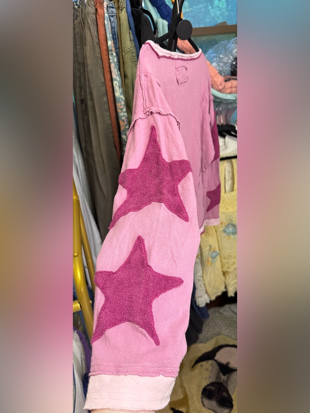 NWOT Free People We The Free You're A Star Tee - pink magenta - Small - Picture 7 of 8